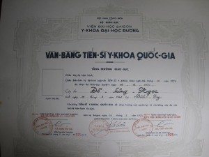 Văn bằng Tiến sĩ Y khoa Quốc gia