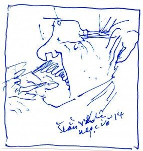 Trần Vấn Lệ vẽ bởi Đỗ Hồng Ngọc, 12.2014