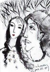 minh hoa Đinh Cường "trần vấn lệ ổng dìa nè!"